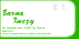 barna knezy business card